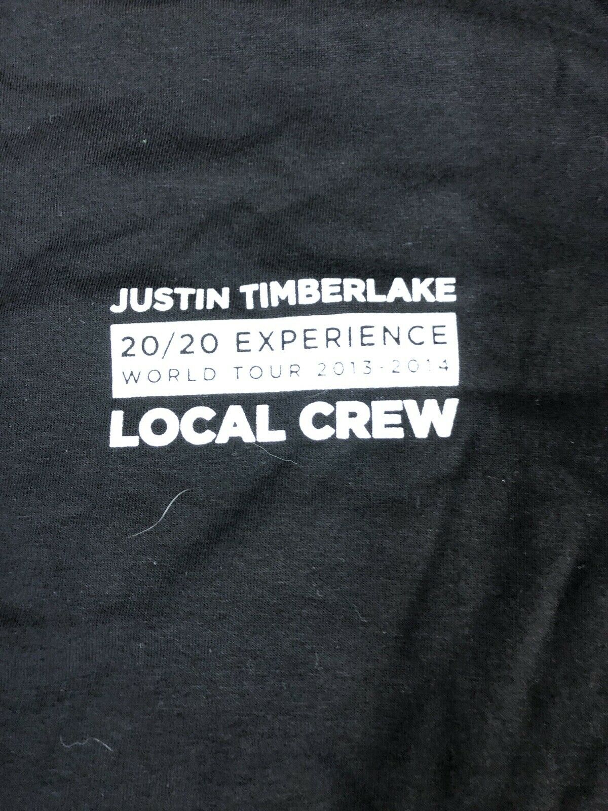 Vintage Shirt - Justin Timberlake 20/20 Experience World Tour Local Crew 2014 Xl