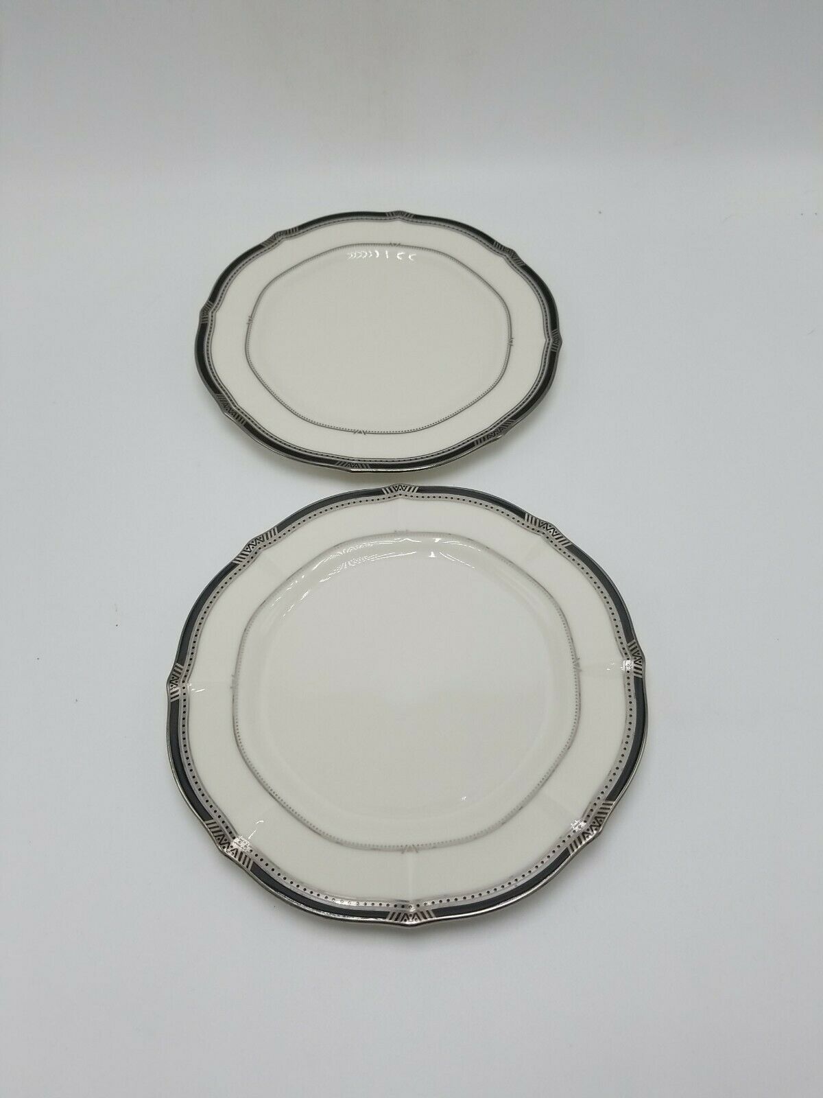 Noritake "gilded Platinum" Two (2) Bread Butter Plates - 7 Inch - Near Mint