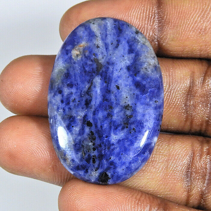 48cts. Natural Blue Sodalite Oval Cabcohon Loose Gemstone S396