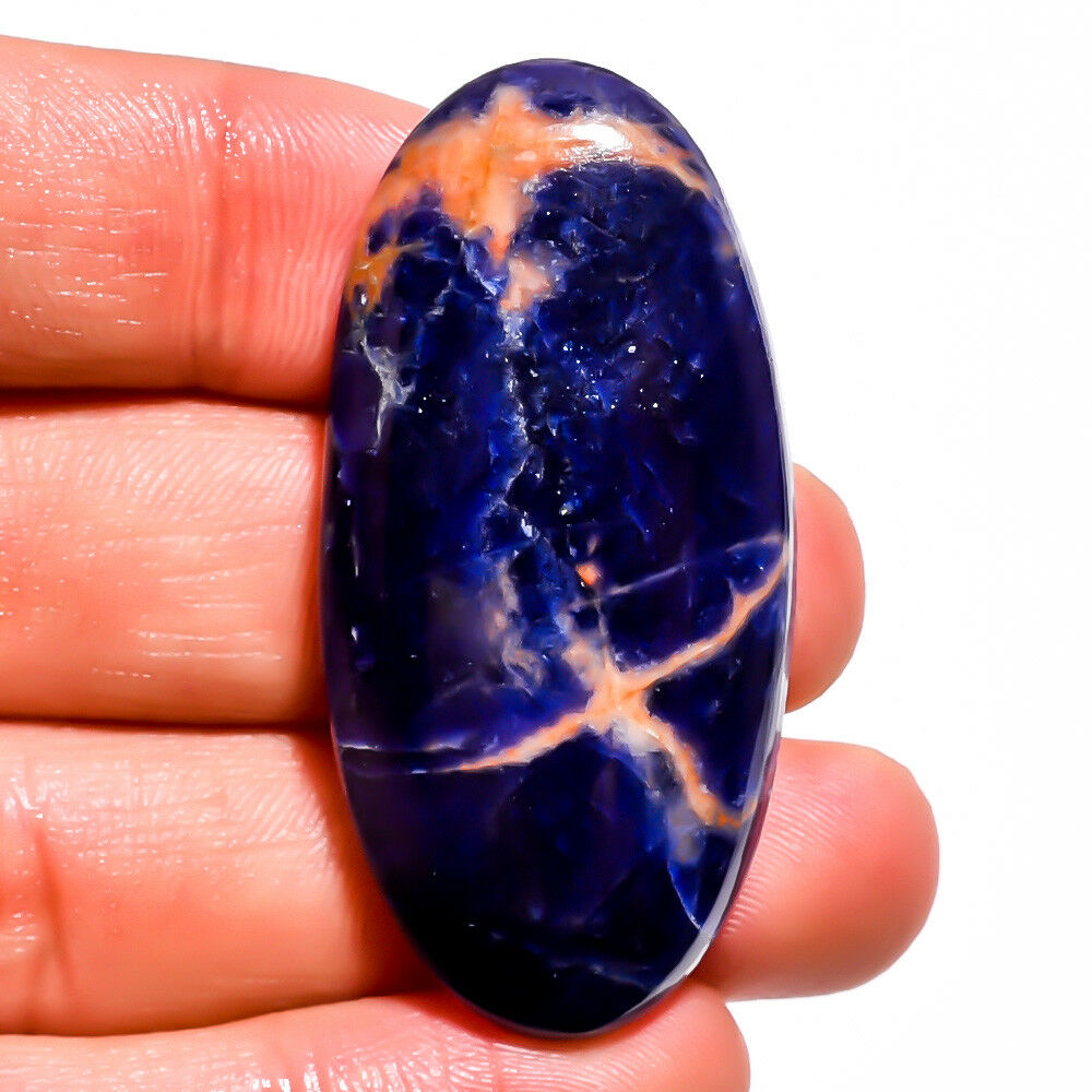 48.5 Ct. Natural Sodalite Oval Cabochon Loose Gemstone 47x23x6 Mm
