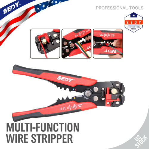 8" Self-adjusting Wire Stripper Cable Cutter Crimper Electricians Crimping Tool
