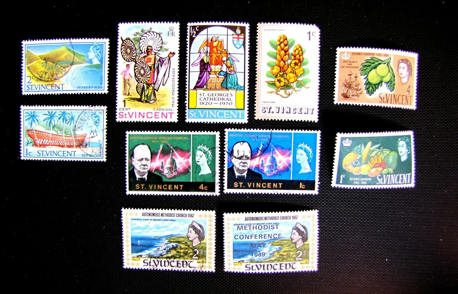 Small Assortment Of St. Vincent Stamps, Unused, Used, Mnh, Mhm, Og
