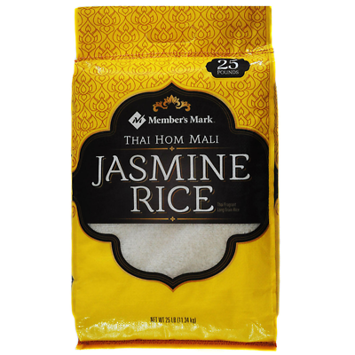 Member's Mark Thai Hom Mali Fragrant Jasmine White Rice, Long Grain (25 Lb.)