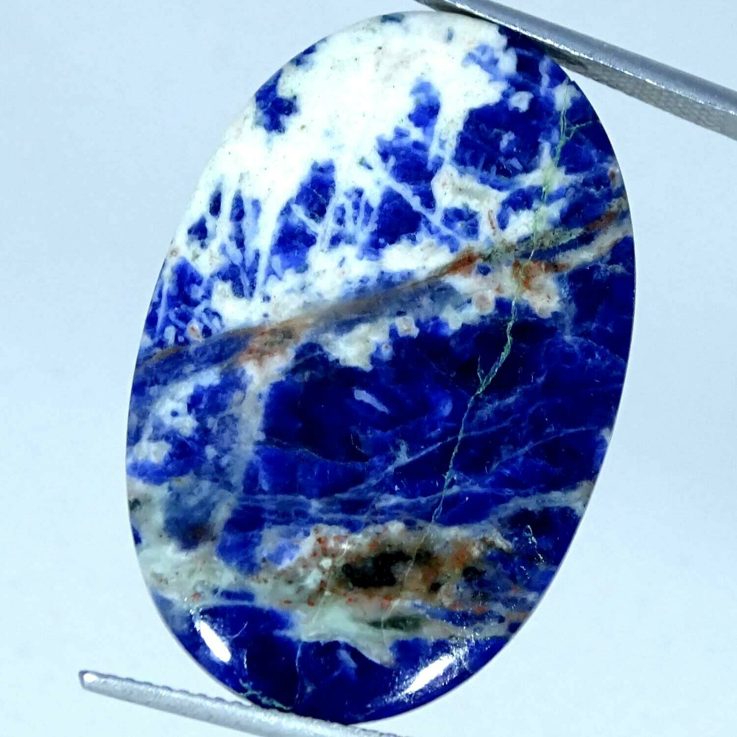 23.40cts 100% Natural Blue Sodalite Oval Cabochon Loose Gemstone
