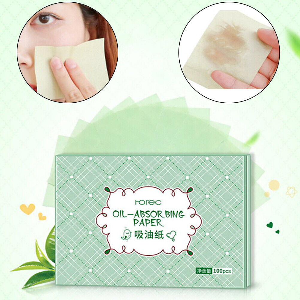 100pcs Facial Oil Control Papers Wipes Sheets Absorbing Face Blotti~uo