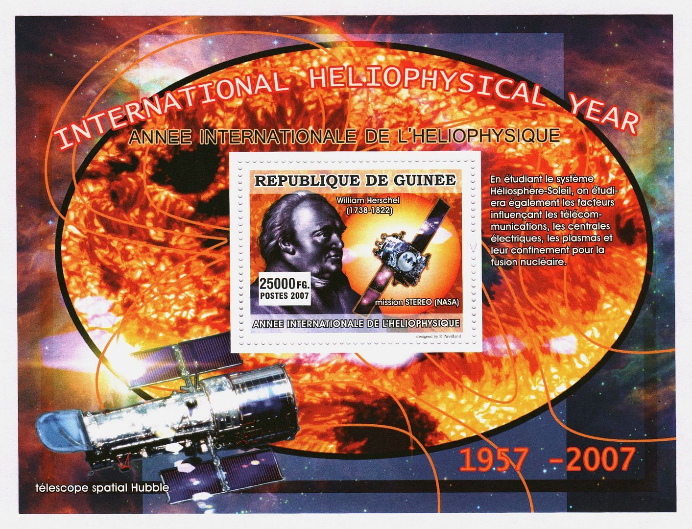 Guinea 2007 Stamps Sheet International Heliophysical Year Mnh #14316