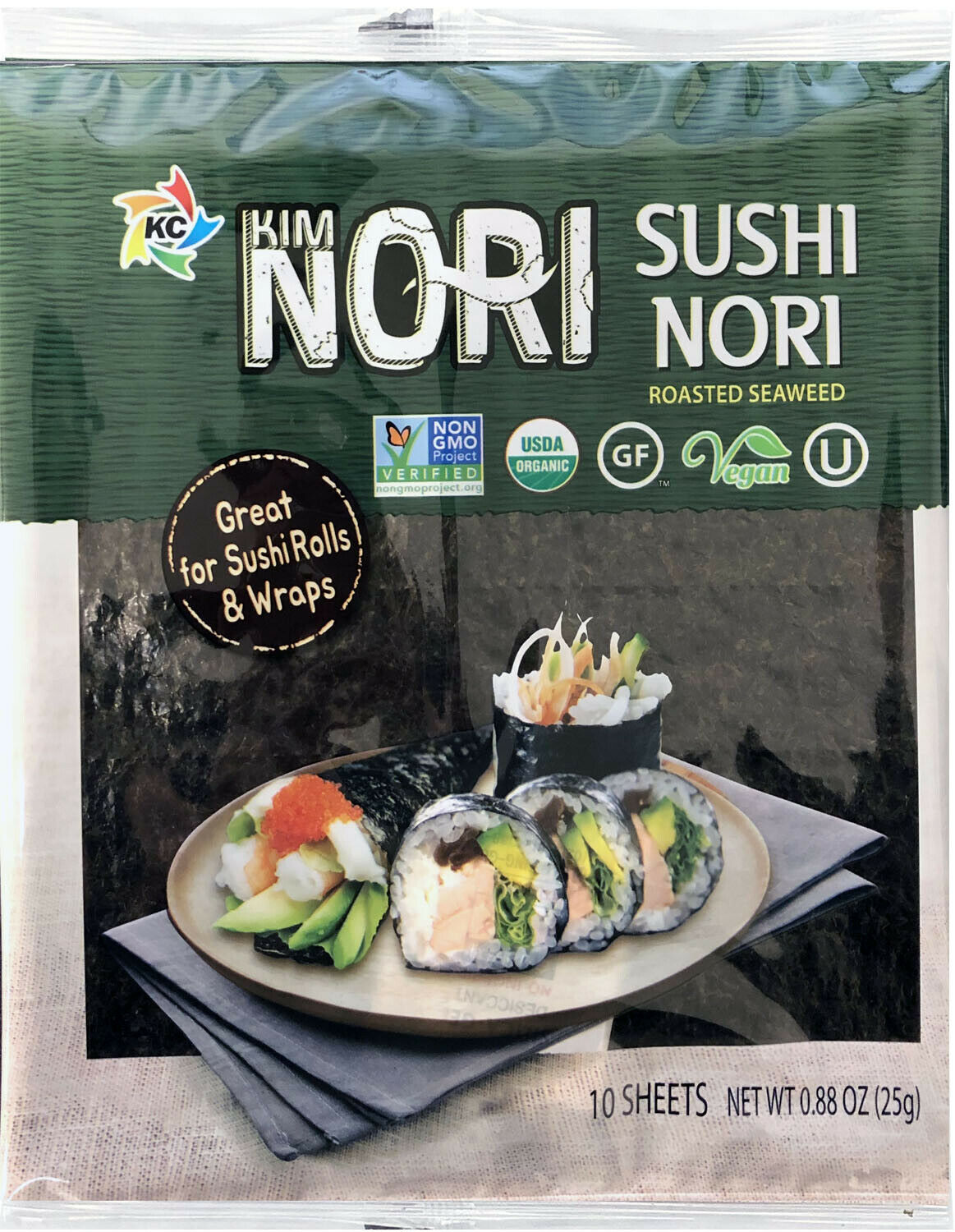 Kosher Organic 10-100 Sheet Kimnori Sushi Nori Roasted Seaweed Rolls Wraps Laver