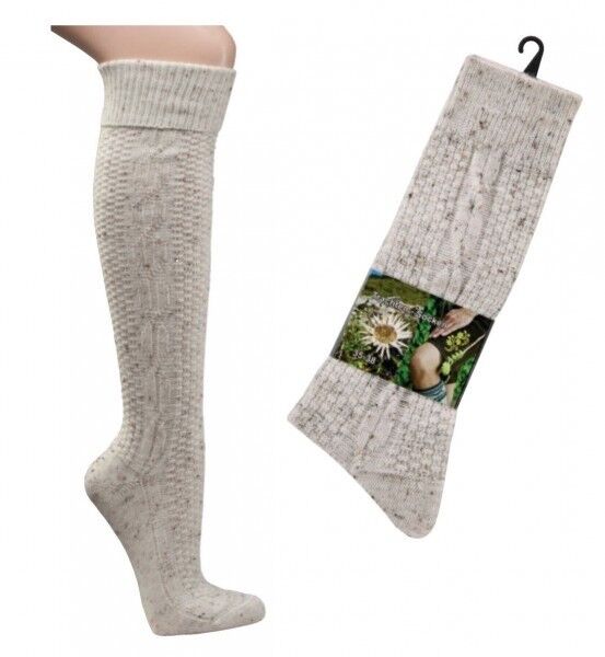 Gents New German Oatmeal Knee Socks For Lederhosen L