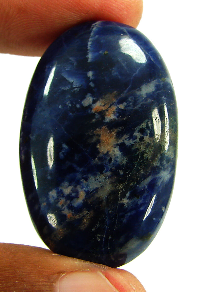 60.00 Ct Natural Blue Sodalite Loose Gemstone Cabochon Wire Wrap Stone - 16655