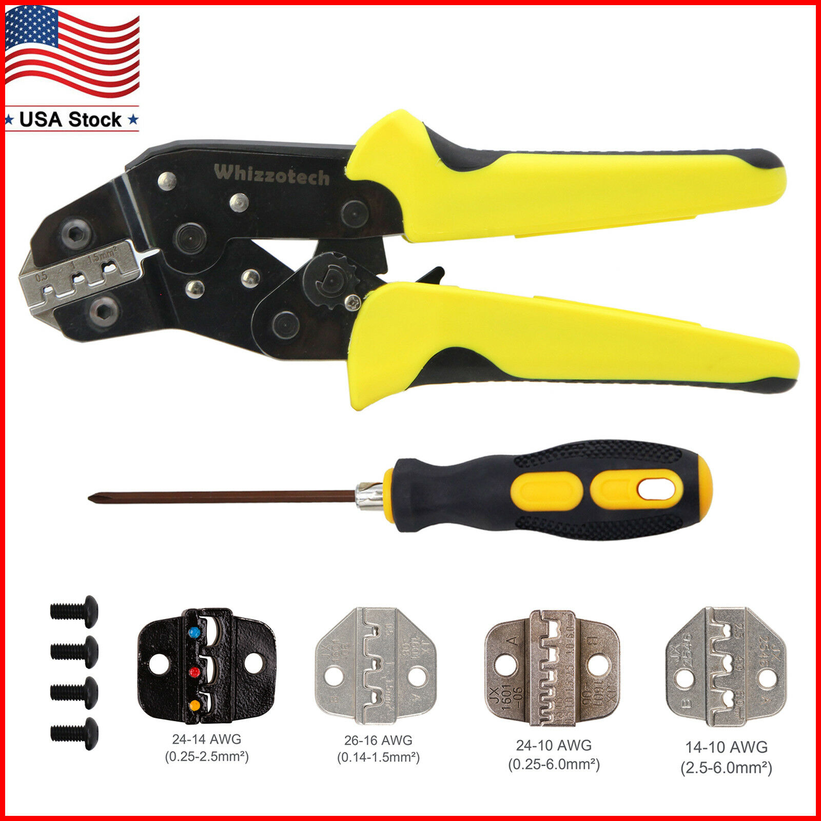 Insulated Cable Connectors Terminal Ratchet Crimping Tool Wire Crimper Pliers