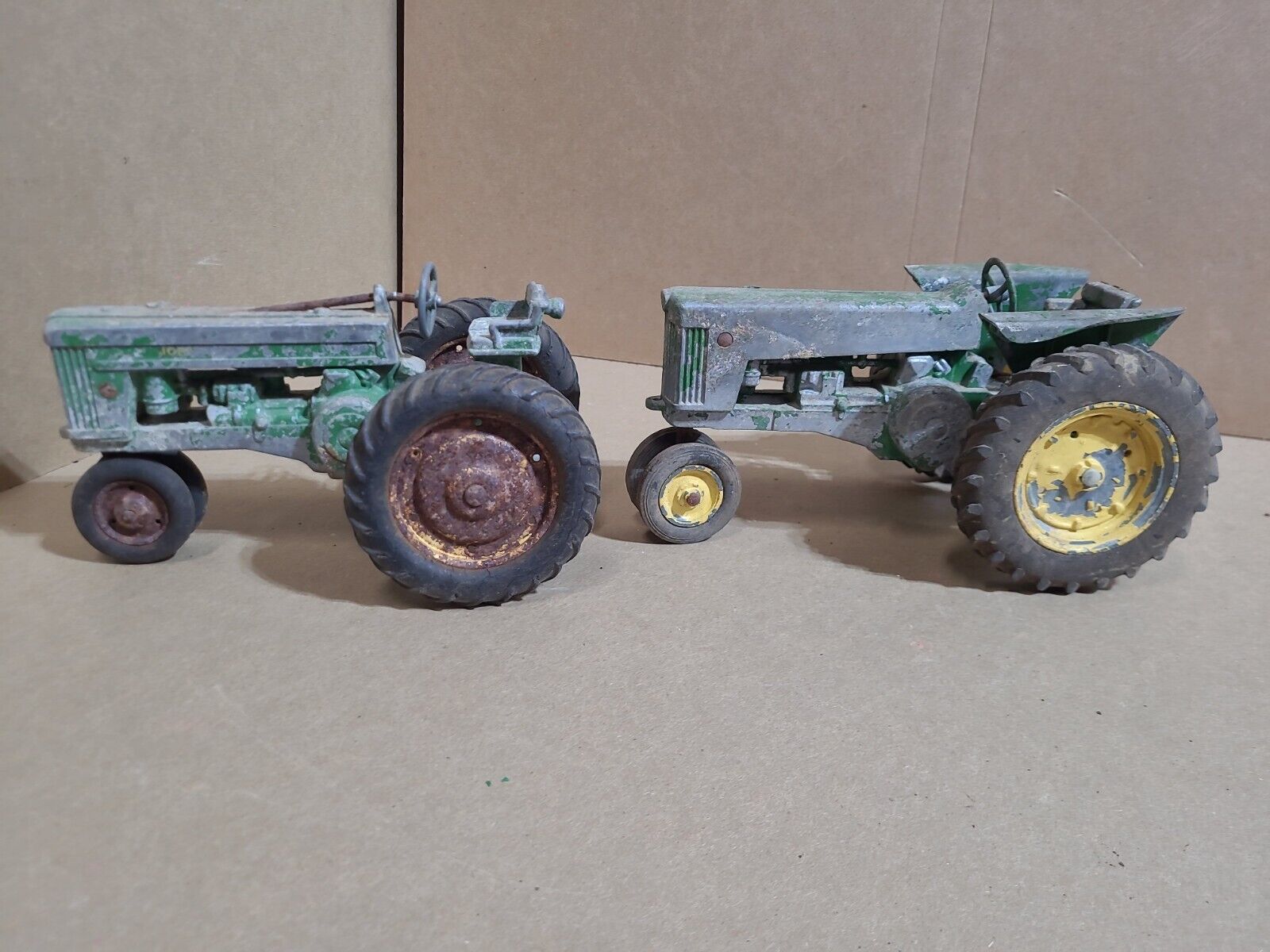 Vintage Lot Of 2 John Deere Die Cast Tractors 1/16