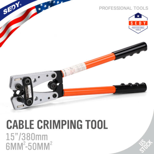 Large Wire Terminal Crimping Tool 6-50mm² Cable Lug Crimper Cu/al Terminal Plier
