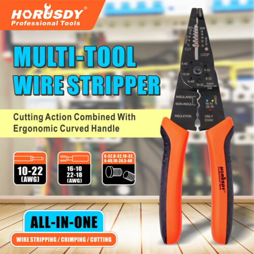 Professional Crimping Tool Multi-tool Wire Stripper Cutter Crimper Insulated New