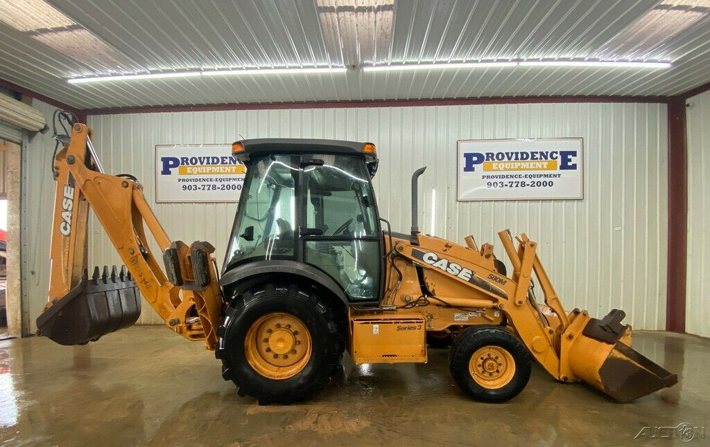 2008 Case 580m Cab Backhoe With A/c And Heat, 2wd, And Rear Extend-a-hoe!