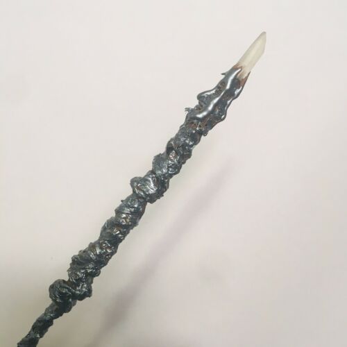 Magic Wand W Crystal Upcycled Wizard Cosplay Handmade Fairy Scepter Pewter