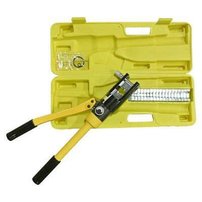 16 Ton Hydraulic Wire Terminal Crimper Battery Cable Lug Crimping Tool W/dies